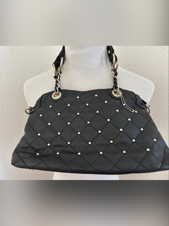 Handbags - Black Quilted Chain-Handle Shoulder Bag